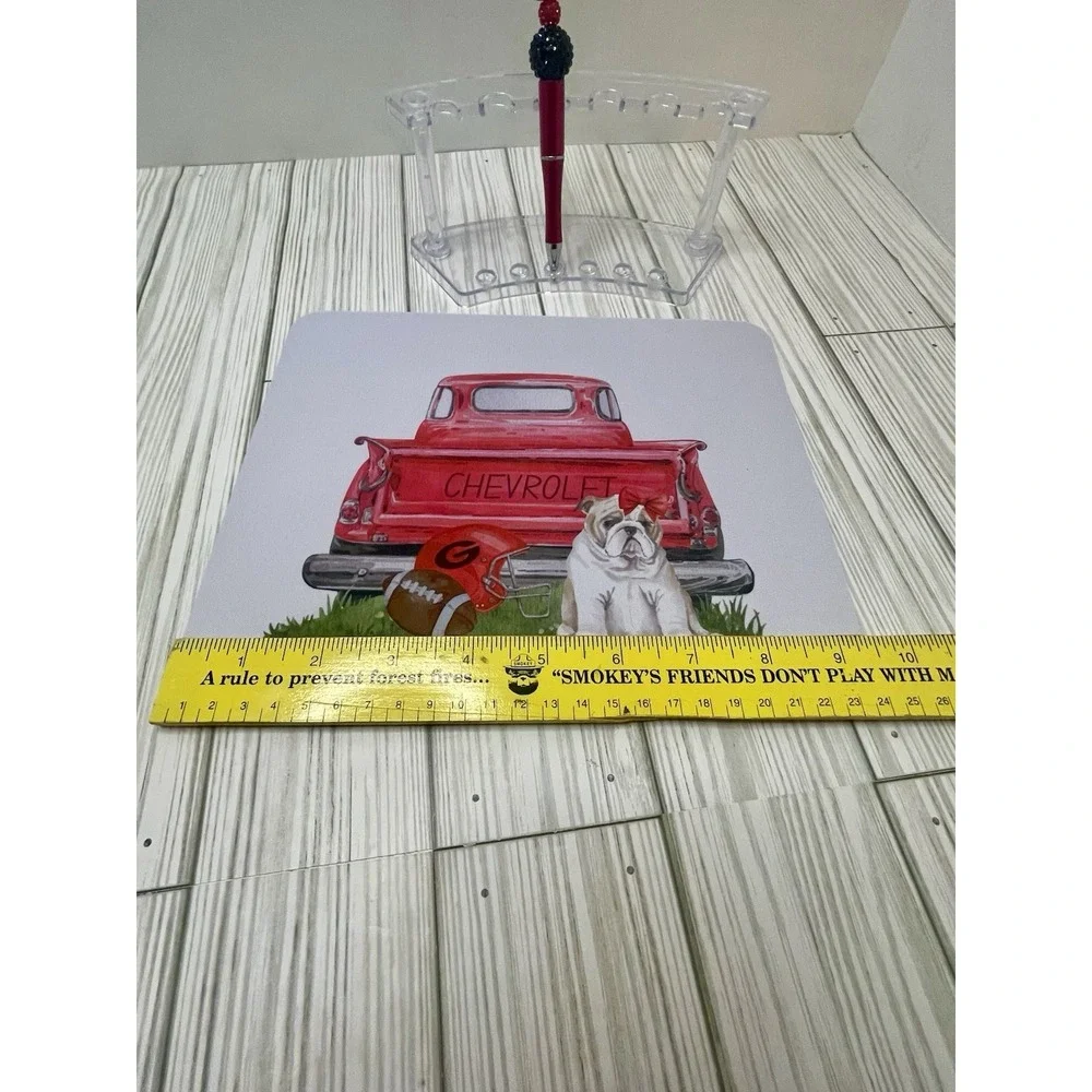 Georgia Bulldogs Computer / Laptop Mouse Pad And Beaded Pen Set